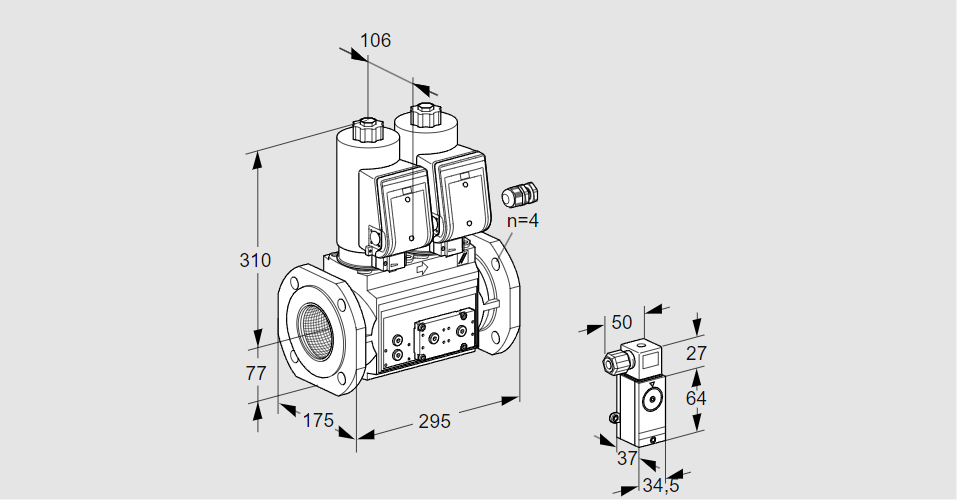 Клапан эл.магнитный сдвоенный VCS 665F05NNWGR3E/3-34/MMEM