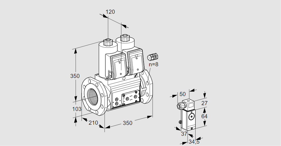 Клапан эл.магнитный сдвоенный VCS 8100F05NNWR3E/P2PP/PPPP
