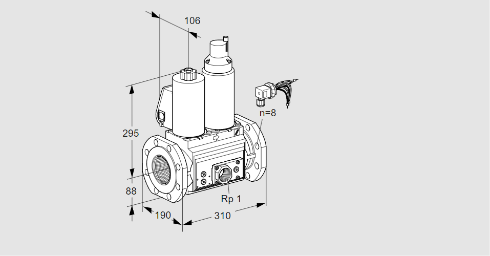 Клапан эл.магнитный сдвоенный VCS 780F05NLWLE/PPEP/PPPP