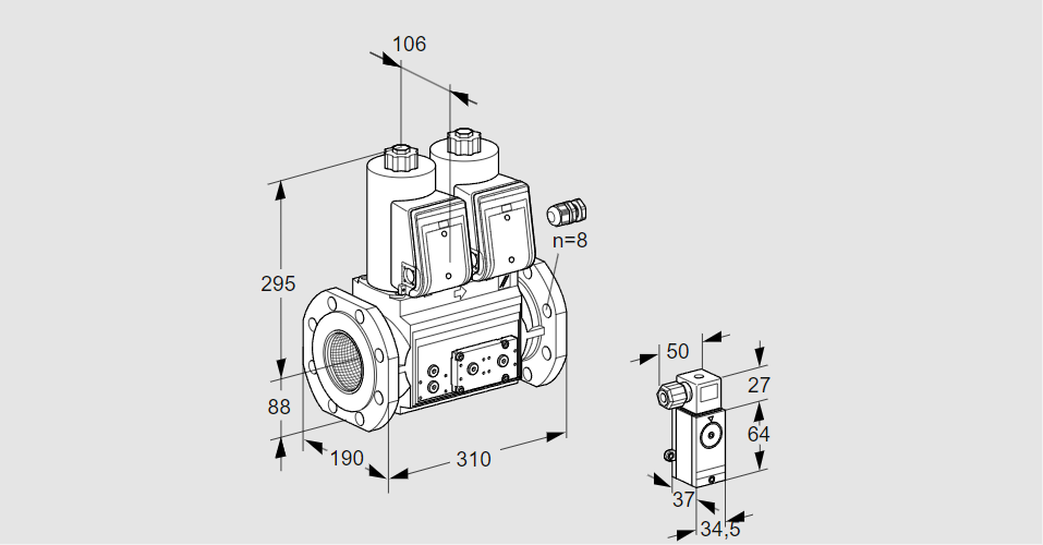 Клапан эл.магнитный сдвоенный VCS 780F05NNWR3E/PPPP/4-EP