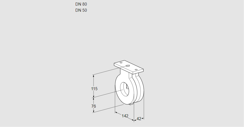 Заслонка дроссельная BVG 80/50Z05