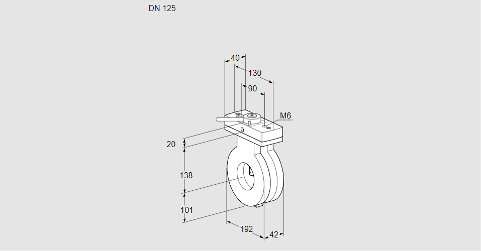 Заслонка дроссельная BVA 125Z05H