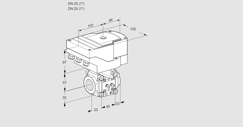Линейный регулятор расхода газа с сервоприводом IFC 125/25R05-20MMMM/20-30W3E-I