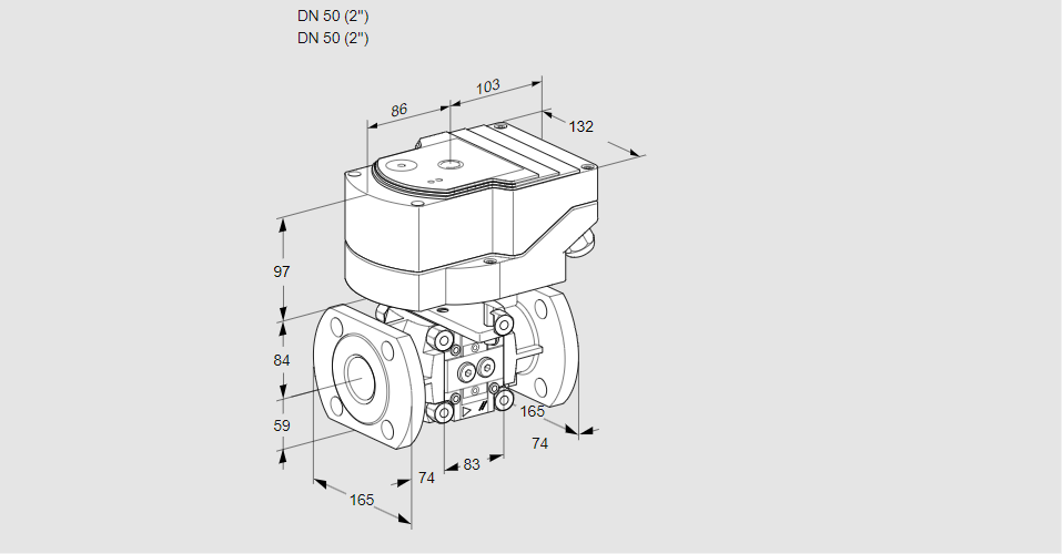 Линейный регулятор расхода газа с сервоприводом IFC 350/50F05-40PPP/20-60W3E