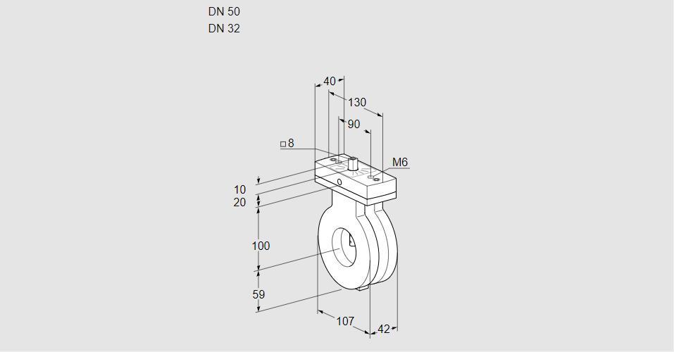 Заслонка дроссельная BVG 50/32Z05V
