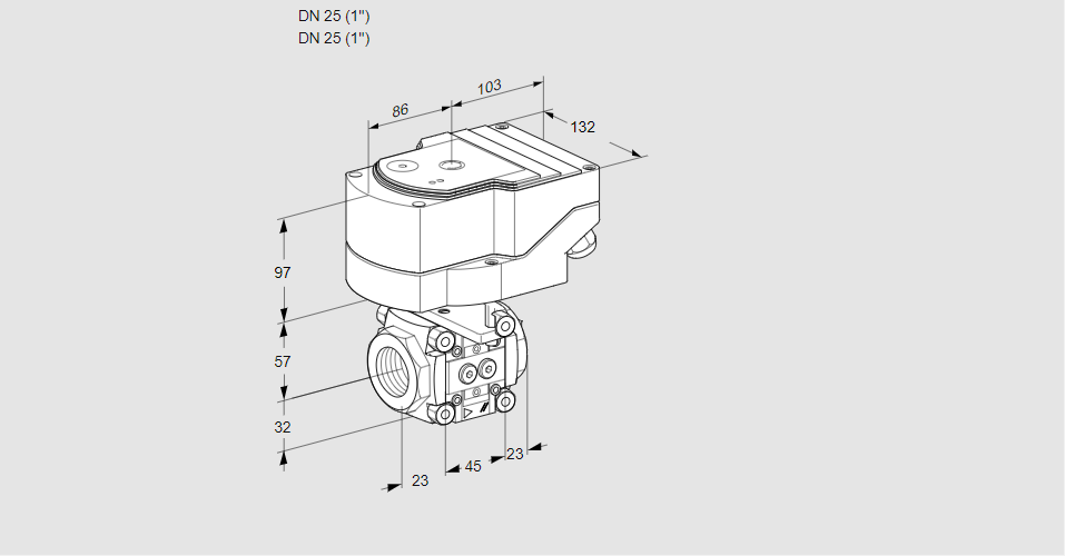 Линейный регулятор расхода газа с сервоприводом IFC 125/25R05-20PPMM/20-30W3T