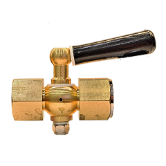 06252010040 Кран трехходовой с фторопластовым уплотнением G1/2" x M12x1,5 в-в