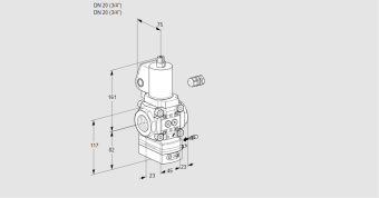 Регулятор соотношения газ/воздух 1:1  с эл.магнитным клапаном VAG 120R/NWGLAE купить в компании ГАЗПРИБОР