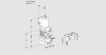 Регулятор соотношения газ/воздух 1:1  с эл.магнитным клапаном VAG 1T-/25N/NQSLAK купить в компании ГАЗПРИБОР