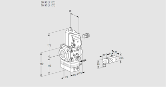Регулятор соотношения газ/воздух 1:1  с эл.магнитным клапаном VAG 240R/NWAK купить в компании ГАЗПРИБОР