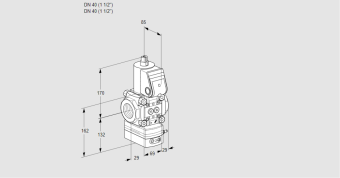 Регулятор соотношения газ/воздух с эл.магнитным клапаном VAV 2T40N/NQAK купить в компании ГАЗПРИБОР