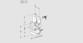 Регулятор соотношения газ/воздух 1:1  с эл.магнитным клапаном VAG 240R/NKAE купить в компании ГАЗПРИБОР