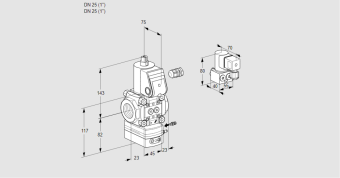 Регулятор соотношения газ/воздух 1:1  с эл.магнитным клапаном VAG 125R/NWAK купить в компании ГАЗПРИБОР
