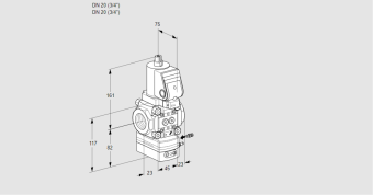 Регулятор соотношения газ/воздух 1:1  с эл.магнитным клапаном VAG 1T20N/NQGRAK купить в компании ГАЗПРИБОР