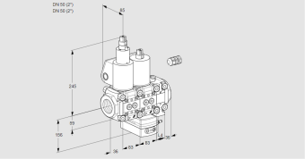 Регулятор соотношения газ/воздух с двумя эл.магнитными клапанами VCV 3E50R/50R05LVKVWL/PPPP/PPPP купить в компании ГАЗПРИБОР