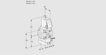 Регулятор соотношения газ/воздух 1:1  с эл.магнитным клапаном VAG 2T40N/NQSRAK купить в компании ГАЗПРИБОР