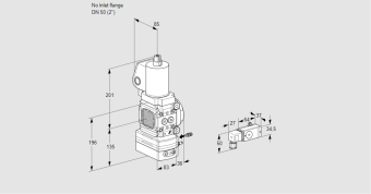 Регулятор соотношения газ/воздух 1:1  с эл.магнитным клапаном VAG 3-/50R/NQSLAK купить в компании ГАЗПРИБОР