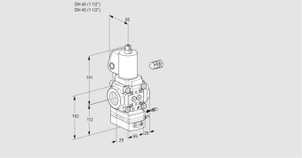 Регулятор соотношения газ/воздух 1:1  с эл.магнитным клапаном VAG 240R/NQGLAE купить в компании ГАЗПРИБОР