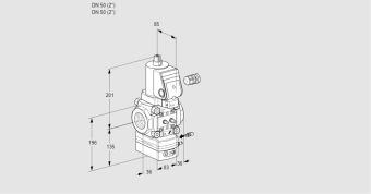 Регулятор соотношения газ/воздух 1:1  с эл.магнитным клапаном VAG 350R/NQSRAE купить в компании ГАЗПРИБОР