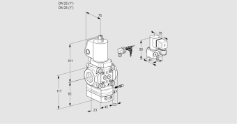 Регулятор соотношения газ/воздух 1:1  с эл.магнитным клапаном VAG 125R/NWSLAE купить в компании ГАЗПРИБОР