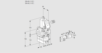 Регулятор соотношения газ/воздух 1:1  с эл.магнитным клапаном VAG 240R/NKAN купить в компании ГАЗПРИБОР