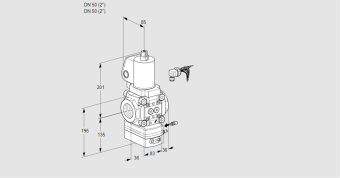Регулятор соотношения газ/воздух 1:1  с эл.магнитным клапаном VAG 350R/NQSLAE купить в компании ГАЗПРИБОР